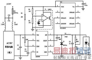 ���ڽ��±�����LED��Դ��ԭ��ͼ