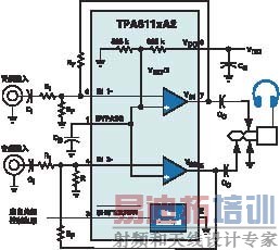 ����������˾��TPA611xA2�����Ŵ����ĵ���Ӧ�õ�·ͼ