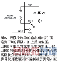 图2表示了一种把LED当作光伏探测器的方法