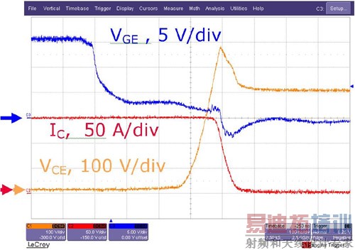 ͼ5  �������Ŀ��ز���(��ֵ��ѹΪ580V���õ�ѹ���ȶ̻����ķ�ֵ��ѹ��30V����Ȼ������650 V�Ļ�����ѹ��)