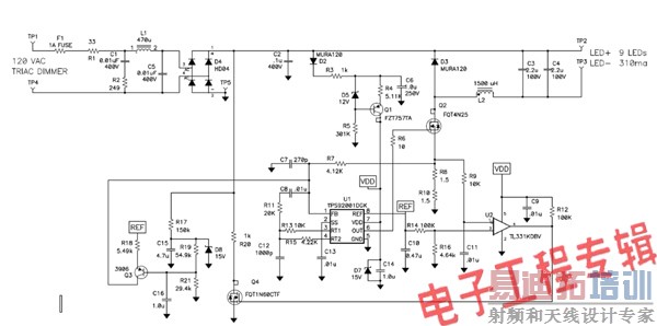电源设计小贴士32: 利用高压LED提高LED电源效率