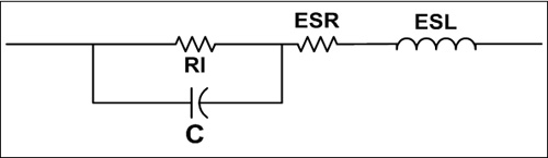 图3:多层陶瓷电容的等效电路。