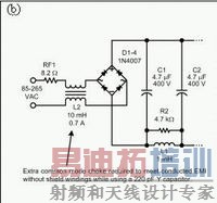 ͼ6�����뼶����һ��EMI�˲�����Ȧ��Ĵ���EMI���ܡ�(�������ͼ)