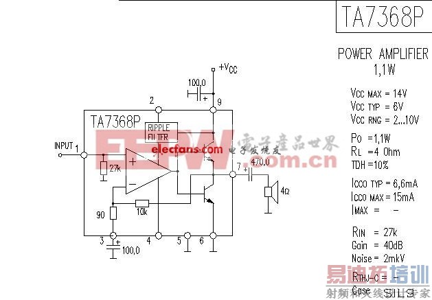TA7368PС���ʹ��ŵ�·ͼ