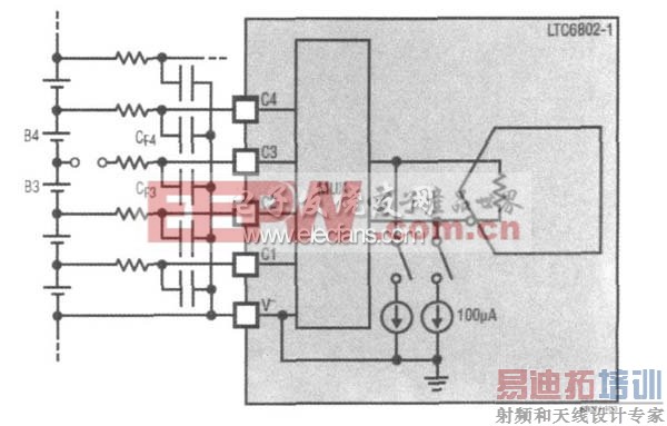 LTC6802带外部滤波的开路检测电路