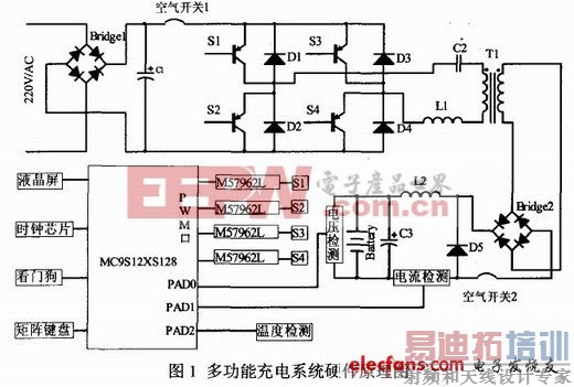 多功能快速充电系统硬件原理图