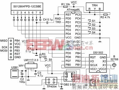 ʹ�����ֿ�12864Һ��ģ��������ʪ�ȼ�