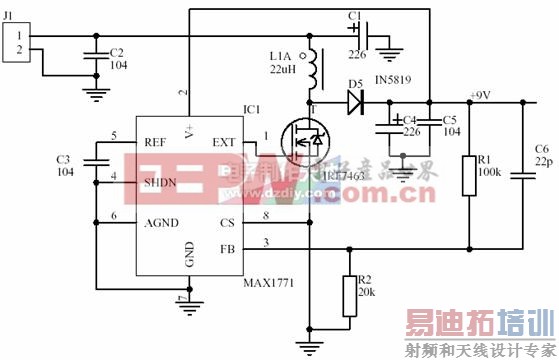 用MAX1771(MAX770)制作万用表9V电源(万用表代用电源)