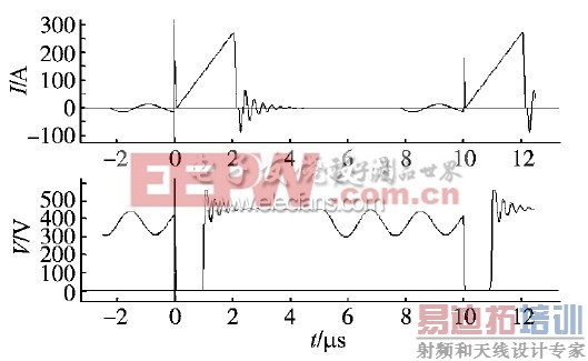 ͼ3��ĳ������Դ���عܵĵ�����ѹ����