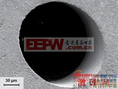 用高功率皮秒激光器和螺旋钻孔光学元件进行喷油嘴的钻孔,产生的无毛刺和光滑的孔