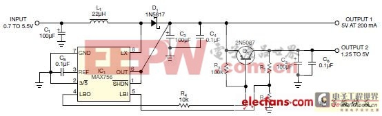 ͼ2,�������ѹת����IC��LBI��LBO���ţ����Բ�����ѹ��ĵڶ������ѹ��