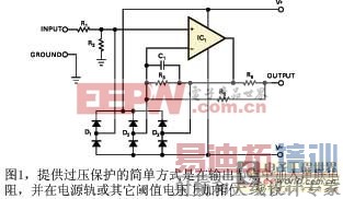 ͼ1�ṩ��ѹ�����ļ򵥷�ʽ��������ڵ��м��봮�����貢�ڵ�Դ���������ֵ��ѹ�ϼ���λ������