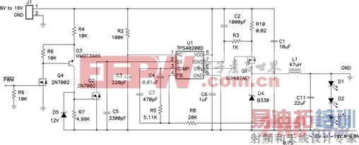 ���ø������ѹ��������ѹ���ӵ��ں㶨LED����