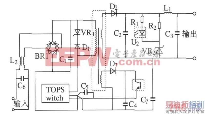 图6 反激式电源的应用原理图