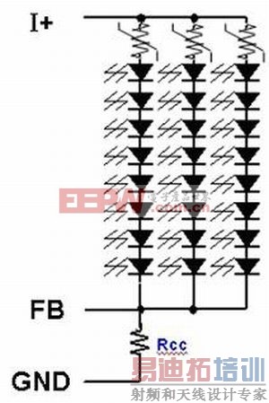 图6:LED阵列分路保护方案