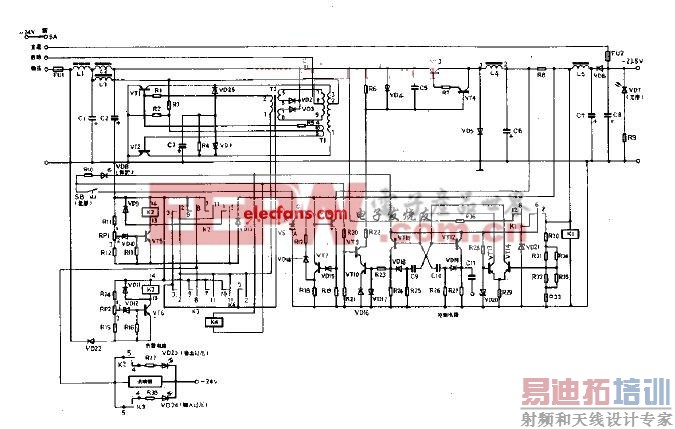 基于自激换流器的-24V稳压电源电路