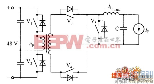 输人的SR一半桥转换器电路图