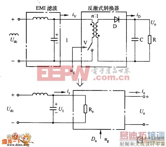 DCM����ʽPFCת�����ĵ�Ч��·ͼ