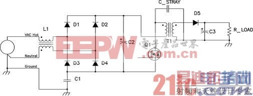图 1 高阻抗共模电感 (L1) 降低了辐射.jpg