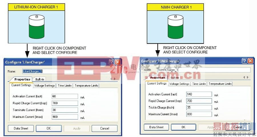 图4,通过图形用户界面,输入电池化学类型的参数极限值。
