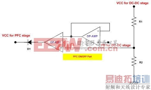 建议的实现PFC级间歇工作的电路