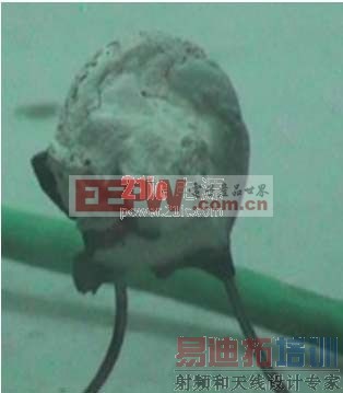 图6:MOV14D471 在600V*10A 电流试验后图片