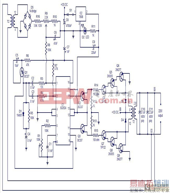 250W PWM逆变电路SG3524