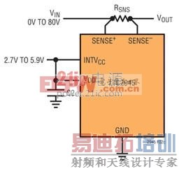 LTC2945 从一个低电压辅助电源获得电源
