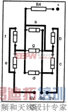 数显电路部分印刷电路板