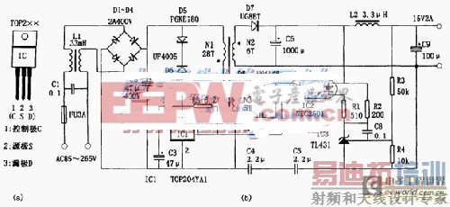 TOP204���ص�ԴIC�ƳɵĿ��ص�Դ 