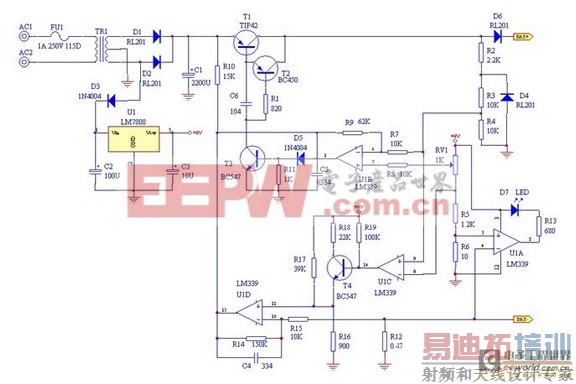 һ�������ѹʽǦ���س�����ĵ�·���ͼ