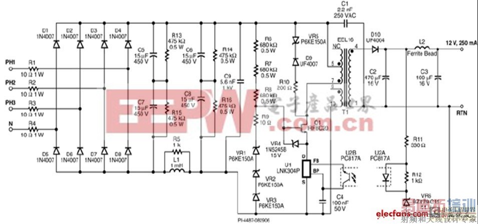 ����StackFET��������������3W���ص�ԴӲ����·ͼ