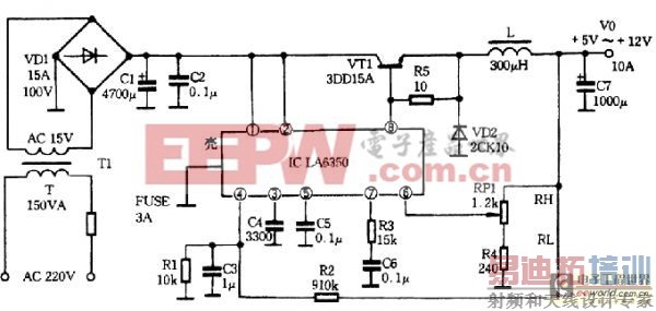 ʹ��LA6350��3DD15�������ʿ�����ѹ��Դ