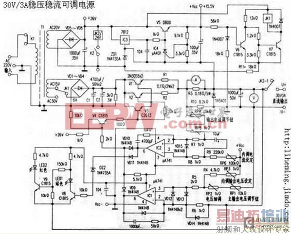 ��ѹ���� 30V/ 3A ��Դ��·������