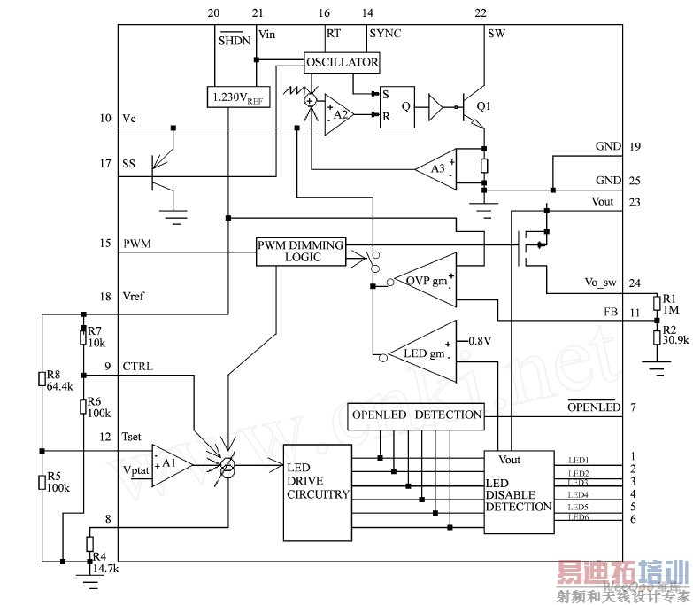 LT3598 �ڲ����˽ṹ����ͼ