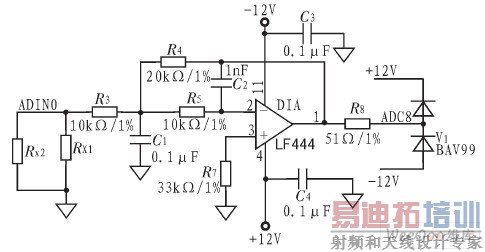 AD7865��ǰ�˵�����·ͼ