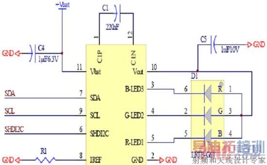 �߱�I2C���ƽ���ĵ���RGB LED������ƬӦ��