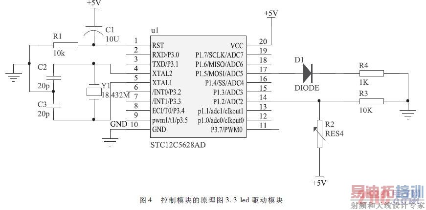 ����ģ���ԭ��ͼ3. 3 led ����ģ��