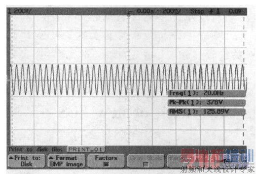 20.001HZ时A、B线电压波形