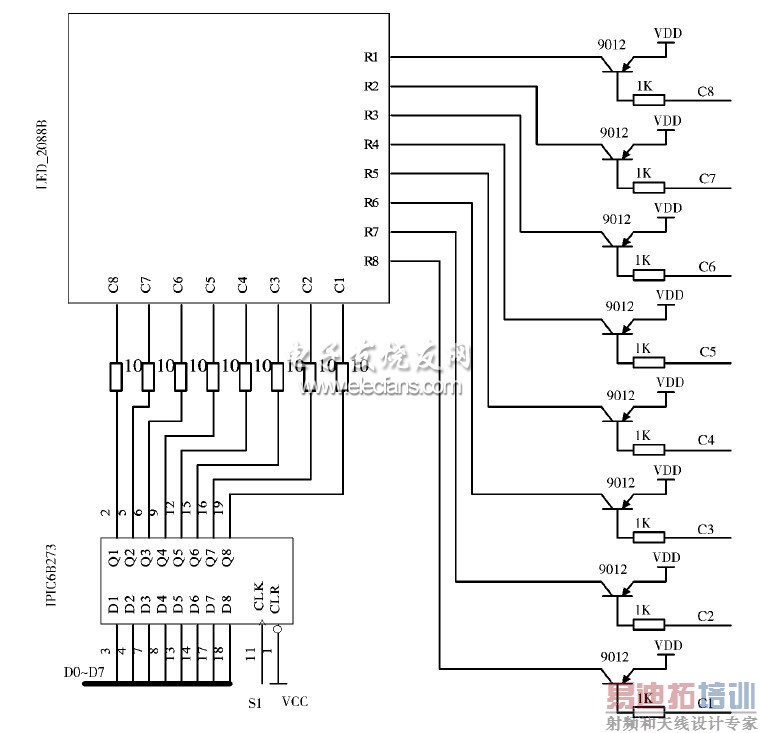 ͼ5 ��ɫ������LED ������·