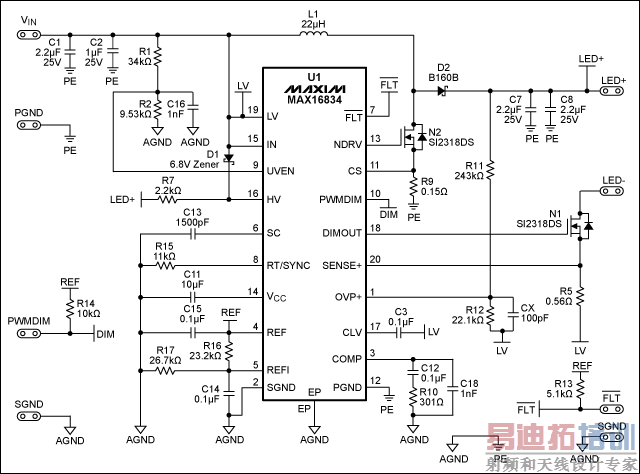 ͼ2. LED������ԭ��ͼ